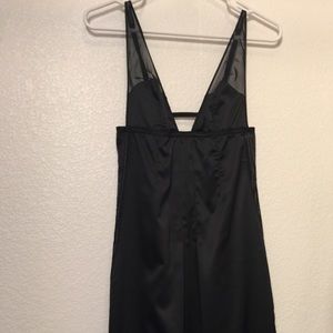 Victoria’s Secret Black Satin Slip/Chemise